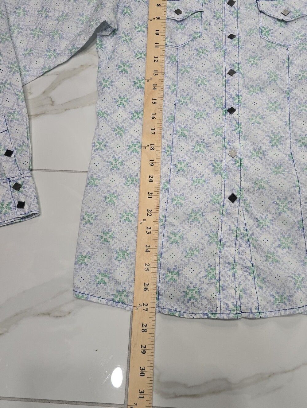 Cowgirl Western Snap Shirt Pastel Ranch Rodeo Southwestern Sz L - Picture 10 of 10